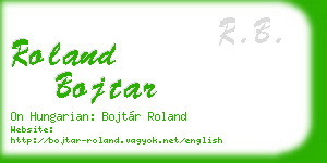 roland bojtar business card